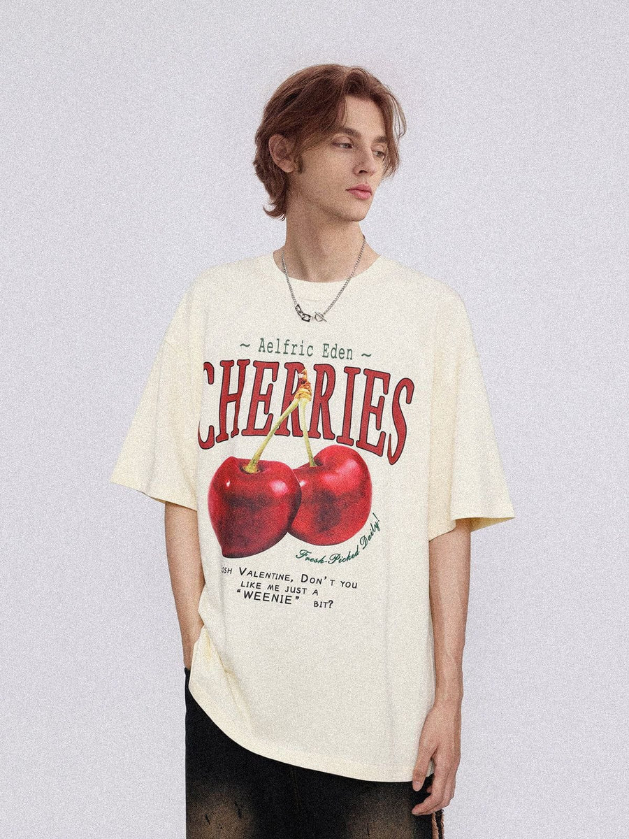 【Aelfric Eden】チェリープリントTシャツ●送関込 Aelfric Eden Cherry Graphic Tee – Aelfric eden