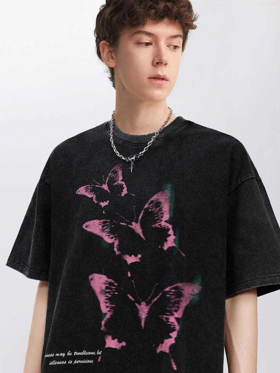 Aelfric Eden Washed Butterfly Graphic Tee – aelfricedencouk