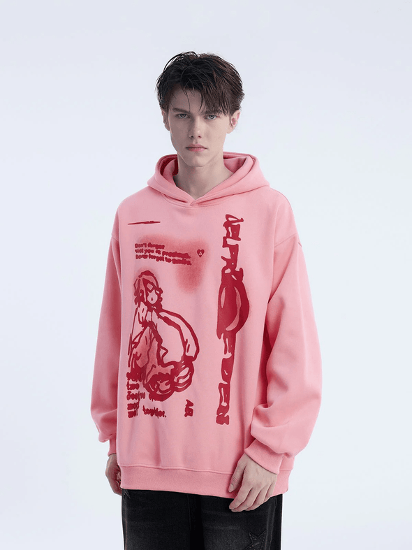 Aelfric Eden Cartoon Figure Print Hoodie