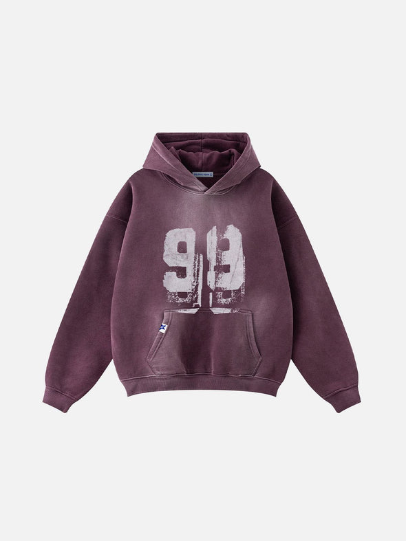 Aelfric Eden Graffiti Number Washed Hoodie