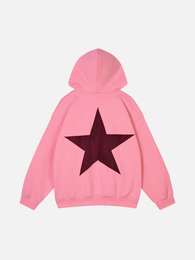 Aelfric Eden Star Print Color Contrast Hoodie