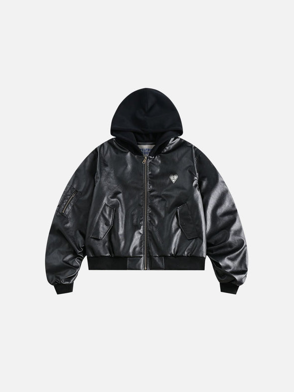 Aelfric Eden Solid Hooded Bomber Jacket