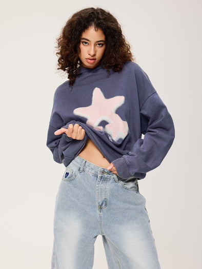 Aelfric Eden Blurring Star Washed Hoodie