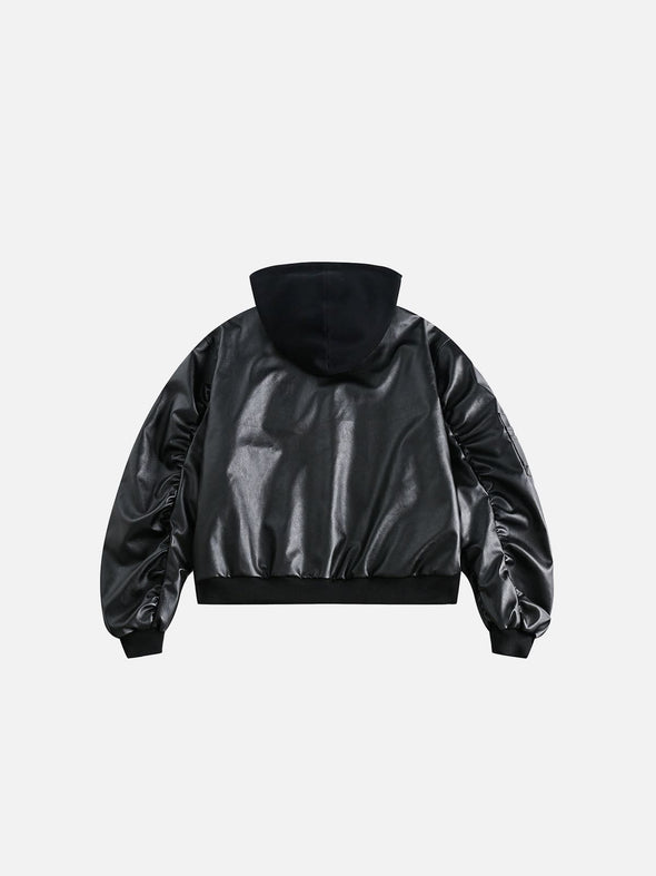 Aelfric Eden Solid Hooded Bomber Jacket