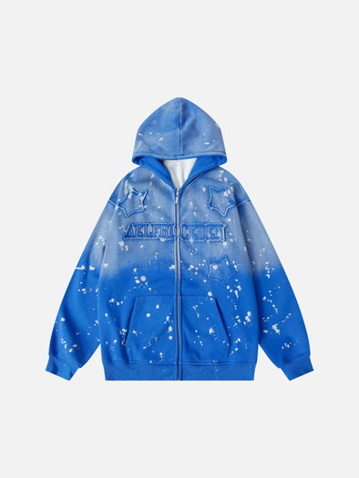 Aelfric Eden Star Patch Gradient ZIP UP Hoodie