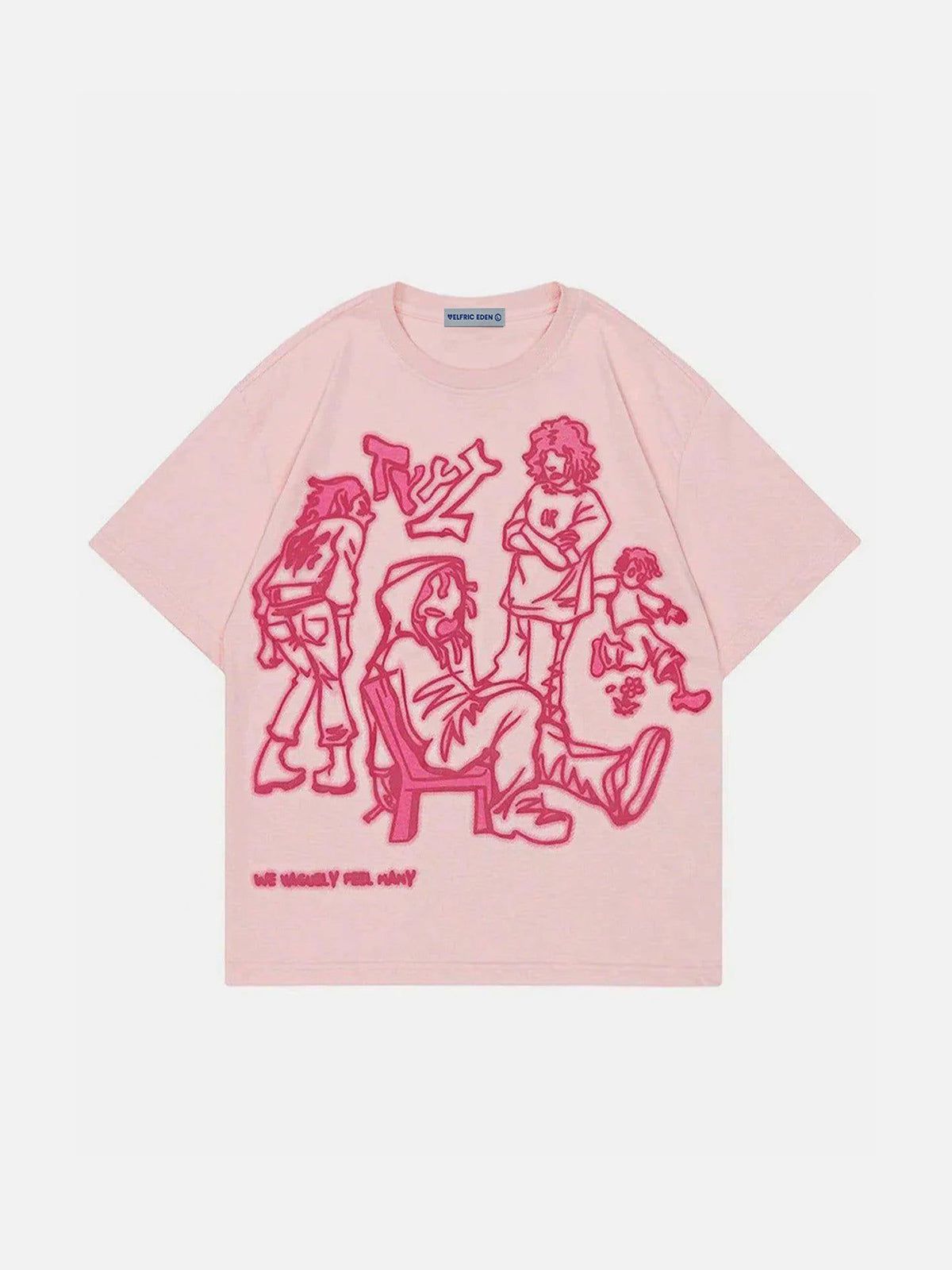 ◆AELFRIC EDEN◆漫画ライン キャラクタープリントTシャツ送料込 Aelfric Eden Cartoon Line Character Graphic Tee – Aelfric eden