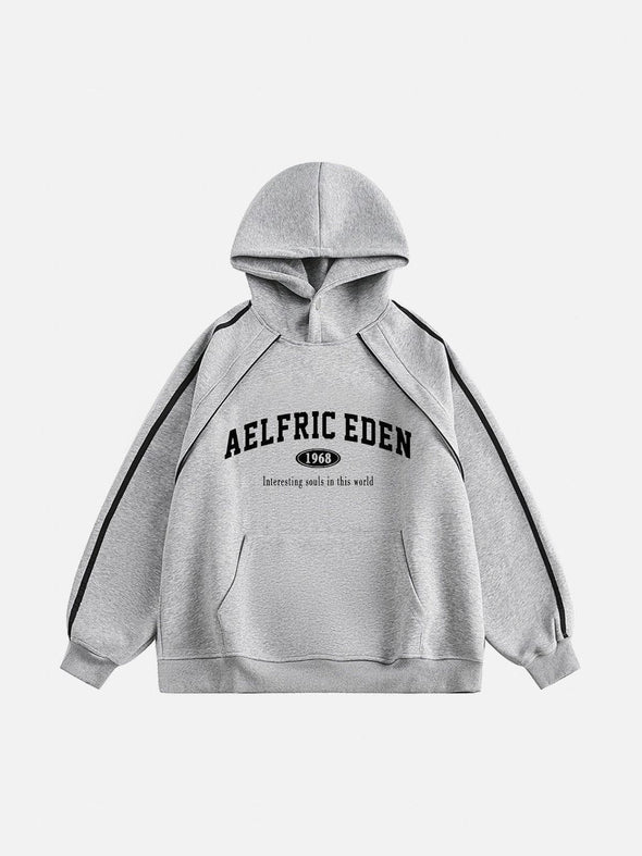 Aelfric Eden Retro Letter Print Hoodie