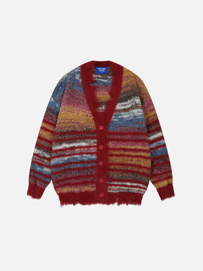 Aelfric Eden Fringe Gradient Pinstripe Cardigan