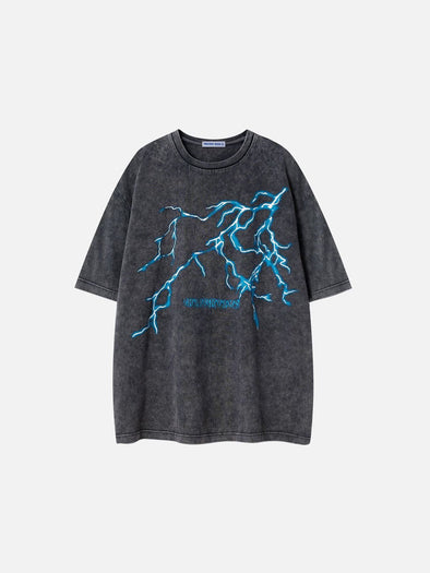 Aelfric Eden Washed Lightning Print Tee