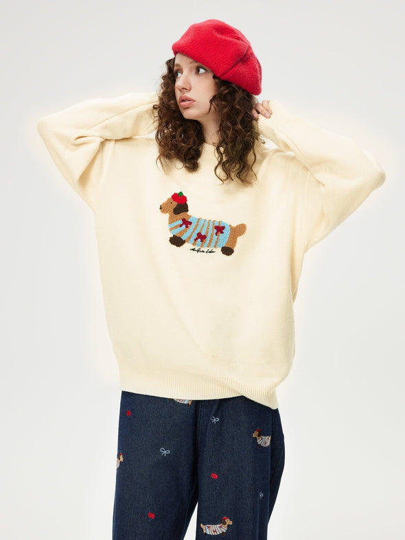 Aelfric Eden Cartoon Dachshund Sweater