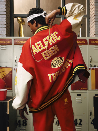 Aelfric Eden The Bowl Color Blocking Varsity Jacket