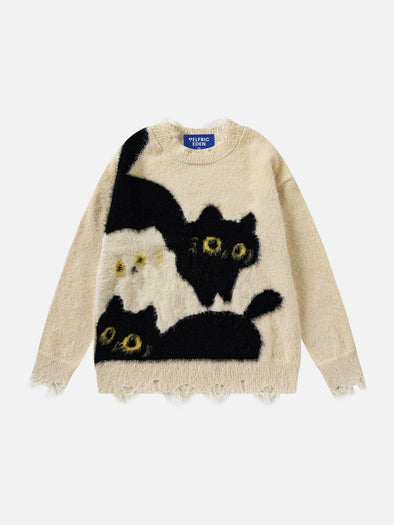 Aelfric Eden Color Blocking Cat Sweater