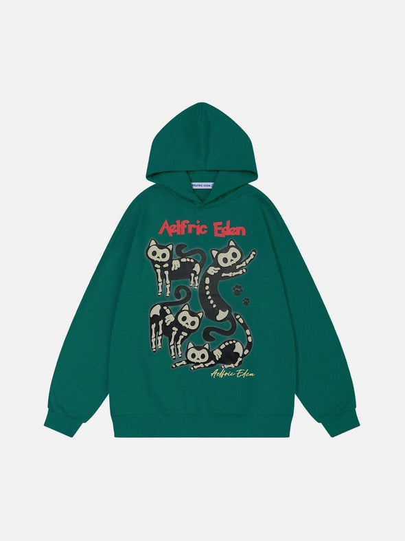 Aelfric Eden Skeleton Cat Hoodie