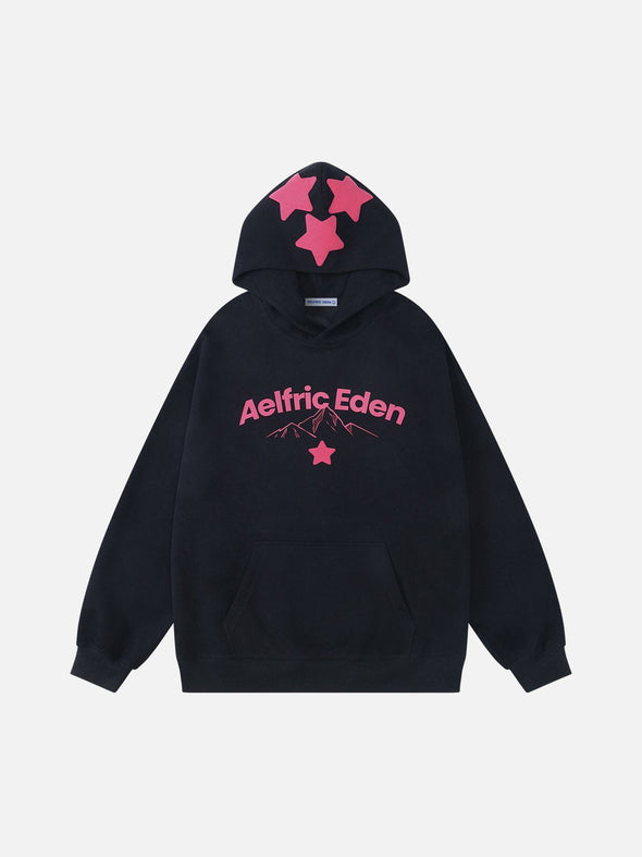 Aelfric Eden Mountain Star Print Hoodie