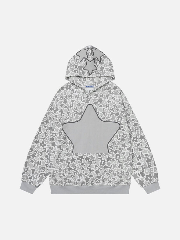 Aelfric Eden Embroidery Star Camouflage Hoodie