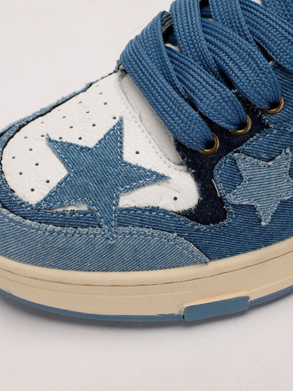 Starry Climb Stars Casual All-Match Denim Skate Shoes