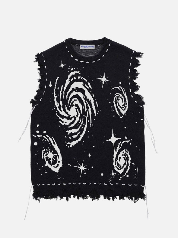 Aelfric Eden Starry Night Swirl Graphic Sweater Vest