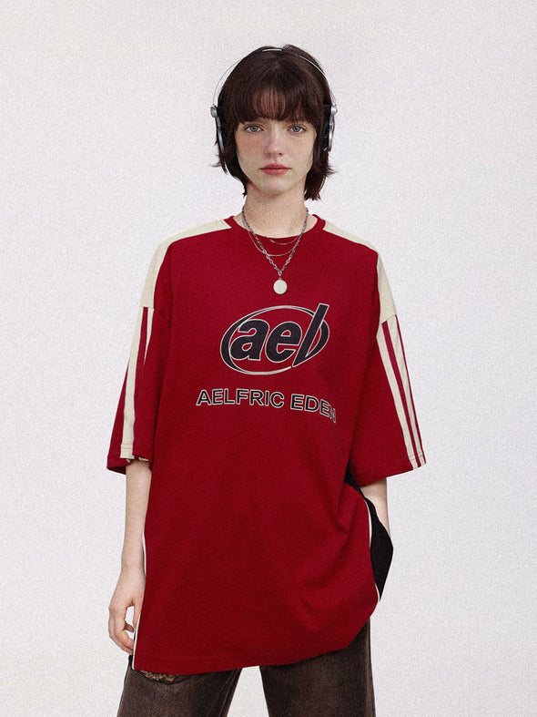 Aelfric Eden Contrast Color Speedway Racing Tee