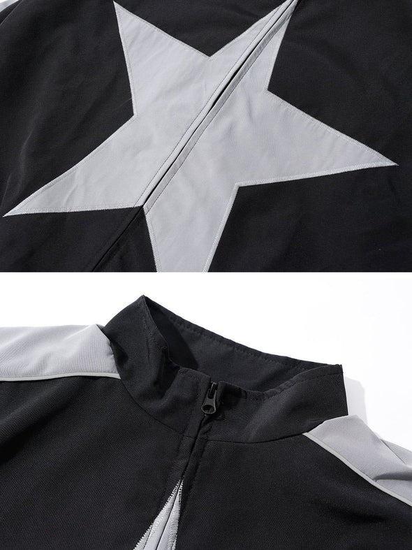 Aelfric Eden Reflective Stripe Star Zipper Jacket