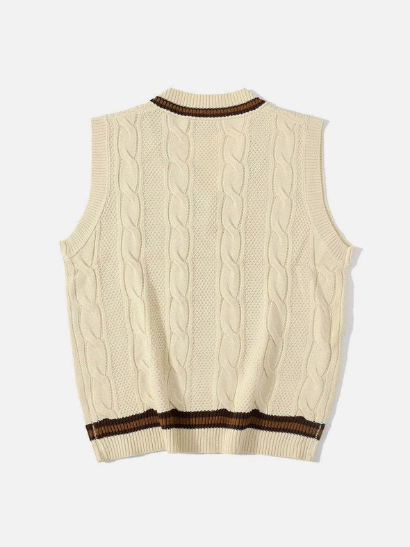 Aelfric Eden Vintage Preppy Style Knit Sweater Vest