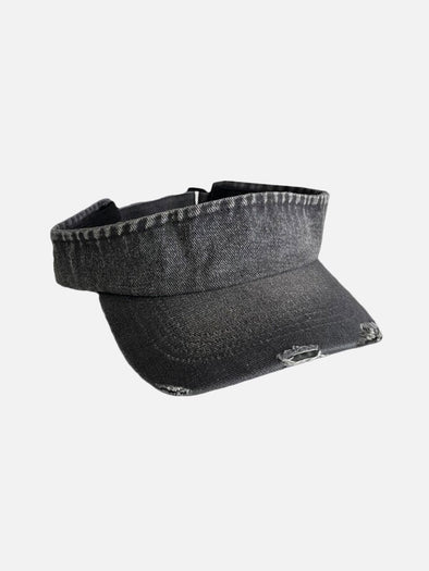 Distressed Washed Denim Visor