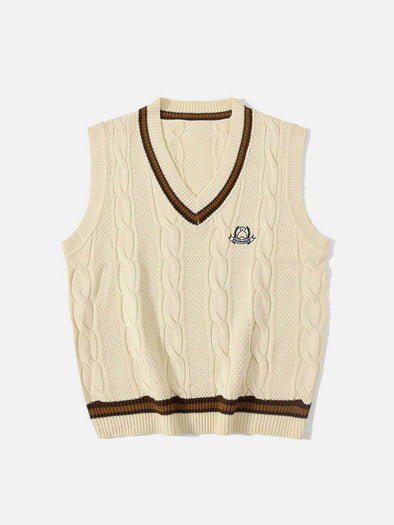 Aelfric Eden Vintage Preppy Style Knit Sweater Vest