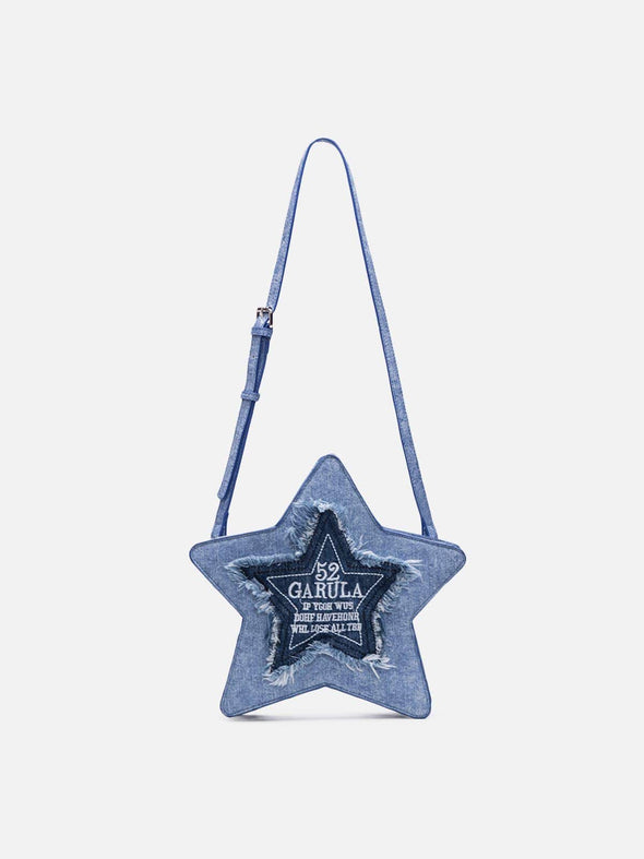 Star Fringe Dual-use Denim Bag