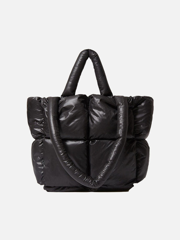 Solid Color Down-Filled Quilted Bag