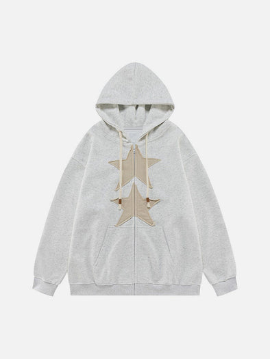 Aelfric Eden Embroidery Star Zip Up Hoodie