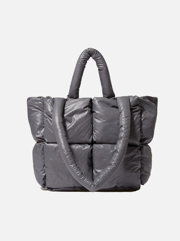 Solid Color Down-Filled Quilted Bag