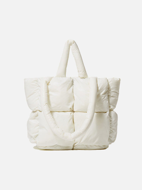 Solid Color Down-Filled Quilted Bag