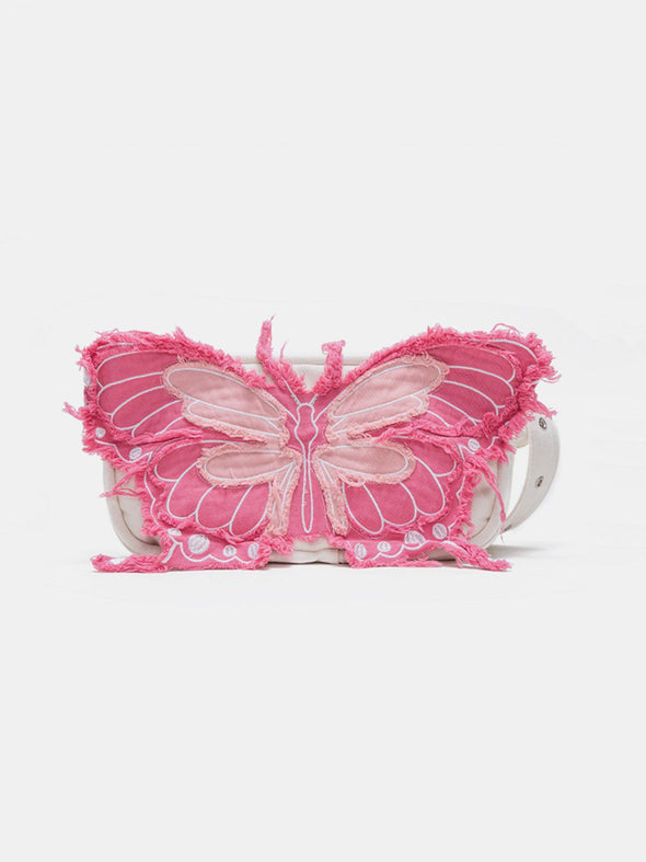 Tassel Denim Butterfly Crossbody Bag