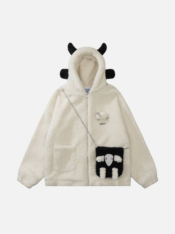 Aelfric Eden Lamb Hooded Sherpa Jacket